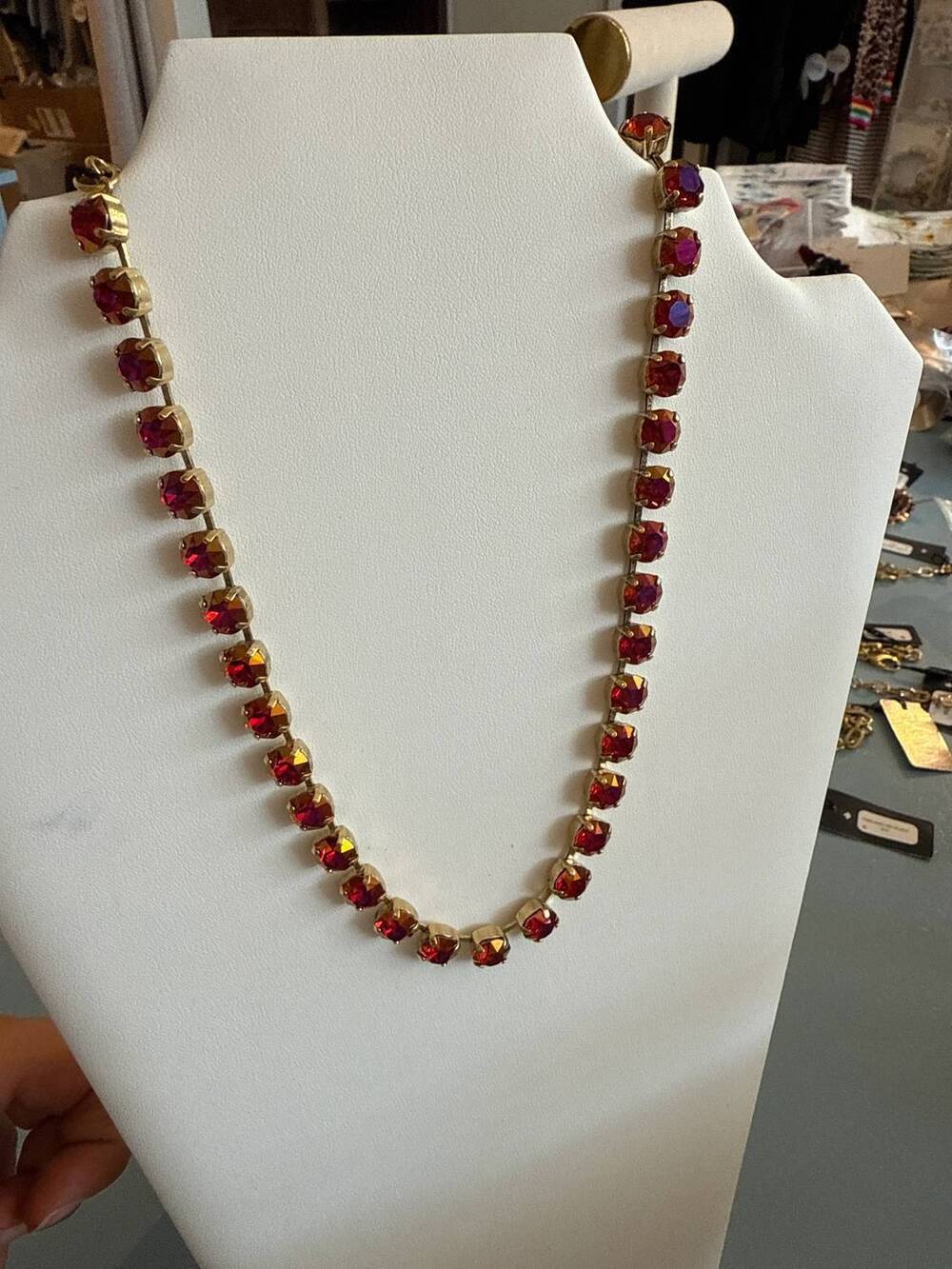 NEW TOVA women's oakland necklace in rose glimmer